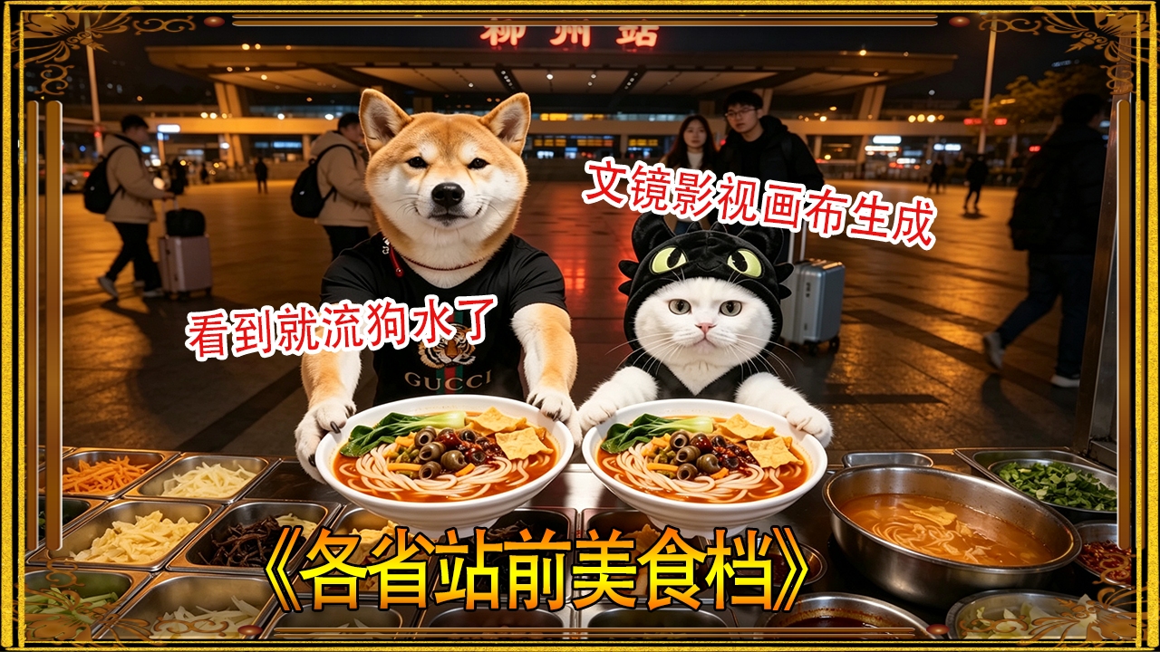 猫狗站前摆摊制作美食合集